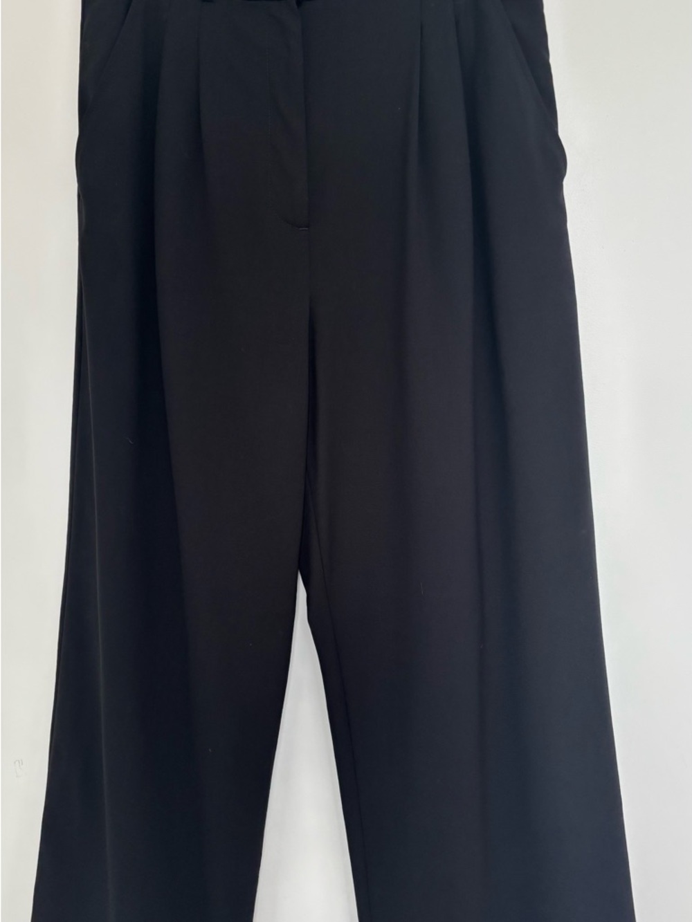 Banana Republic Wide-Leg High-Waist Black Trousers